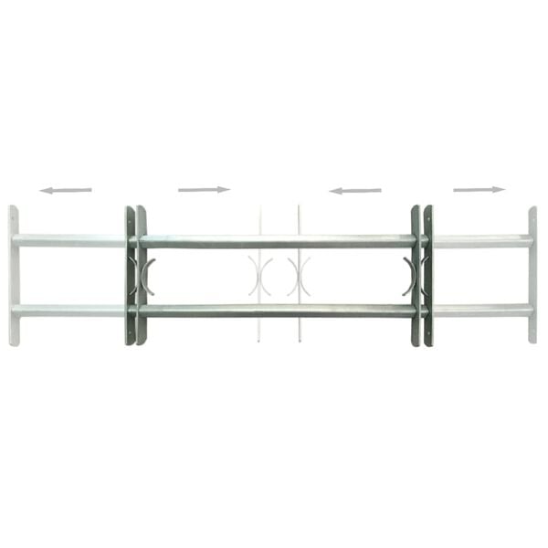 vidaXL Adjustable Security Grilles for Windows 2 pcs 700-1050 mm