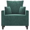 vidaXL Sofa Chair Dark Green 60 cm Velvet