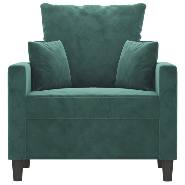 vidaXL Sofa Chair Dark Green 60 cm Velvet