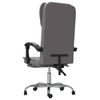 vidaXL Reclining Office Chair Grey Faux Leather