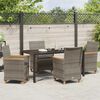 vidaXL Garden Dining Set 5 pcs Grey Poly Rattan