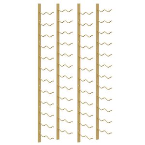 vidaXL Wall Mounted Wine Rack for 24 Bottles 2 pcs Gold Iron