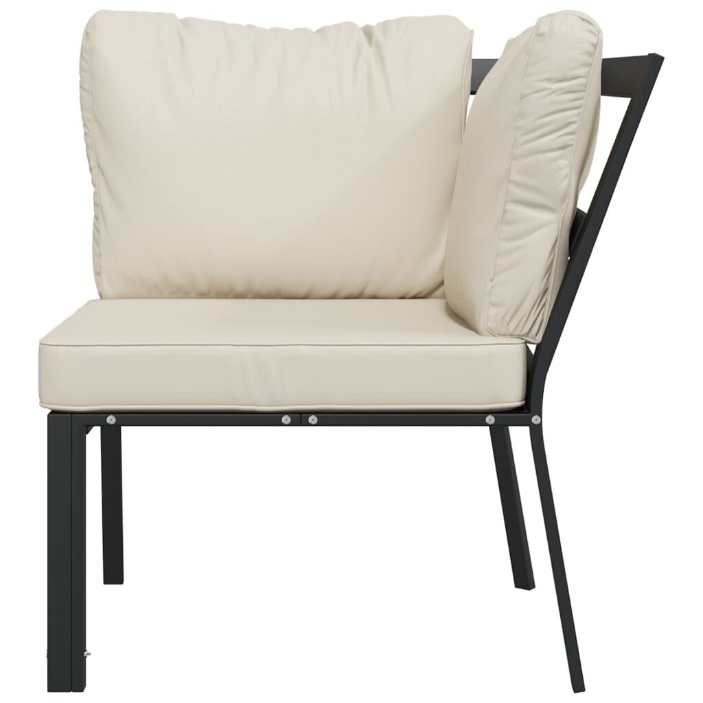 vidaXL Garden Chair with Sand Cushions 76x76x79 cm Steel