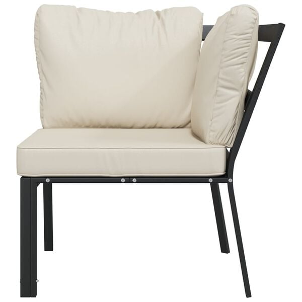 vidaXL Garden Chair with Sand Cushions 76x76x79 cm Steel