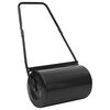 vidaXL Garden Lawn Roller Pull with Aerator Clamps Black 63 L Iron