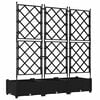 vidaXL Garden Planter 3 pcs Black 120 x 40 x 125.5 cm Plastic
