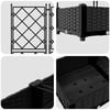 vidaXL Garden Planter 3 pcs Black 120 x 40 x 125.5 cm Plastic