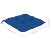 vidaXL Garden Chairs with Blue Cushions 3 pcs Solid Teak Wood
