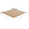 vidaXL Garden Chairs 2 pcs with Cushions Solid Teak Wood
