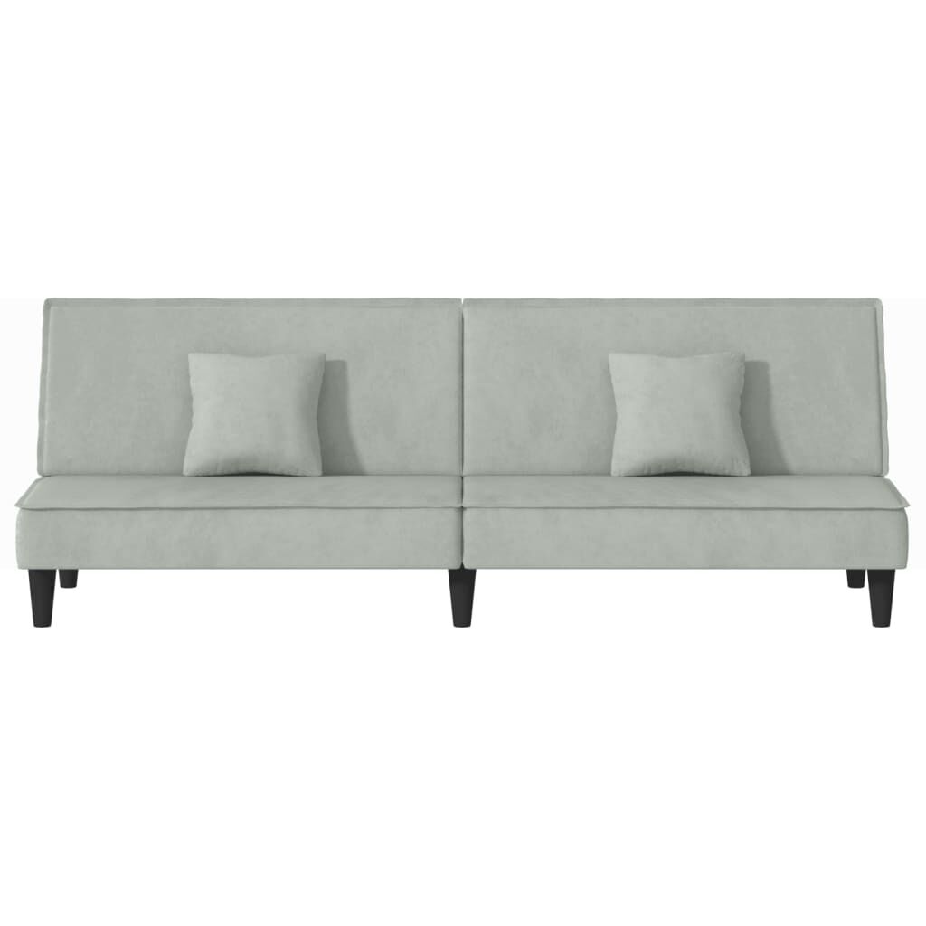 vidaXL Sofa Bed Light Grey Velvet