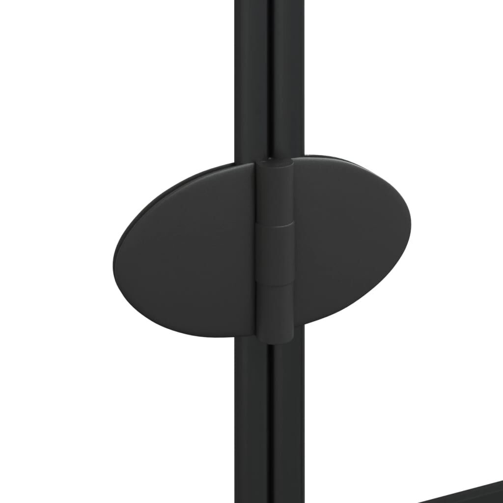 vidaXL Folding Shower Enclosure ESG 80x140 cm Black