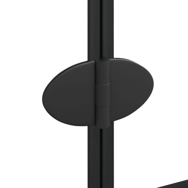 vidaXL Folding Shower Enclosure ESG 80x140 cm Black