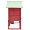 vidaXL Rabbit Hutch Red and White 140x63x120 cm Solid Firwood