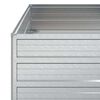 vidaXL Garden Raised Bed 100x100x45 cm Galvanized Steel Silver