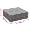 vidaXL 6 Piece Garden Lounge Set with Cushions Poly Rattan grey