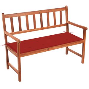 vidaXL Garden Bench with Cushion 120 cm Solid Acacia Wood