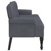 vidaXL Bench with Backrest Dark Grey 119.5x64.5x75 cm Velvet