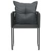 vidaXL Outdoor Chairs 2 pcs with Pillows Poly Rattan Black