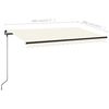 vidaXL Manual Retractable Awning 400x300 cm Cream