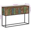 vidaXL Console Table 110x30x75 cm Solid Wood Reclaimed and Iron