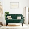 vidaXL Bench with Backrest Dark Green 119.5x64.5x75 cm Velvet