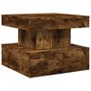 vidaXL Coffee Table with LED Lights Smoked Oak 50x50x40 cm