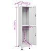 vidaXL Locker Cabinet with 2 Compartments 38x45x180 cm