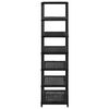 vidaXL Shoe Rack Black 50x30x120 cm Poly Rattan