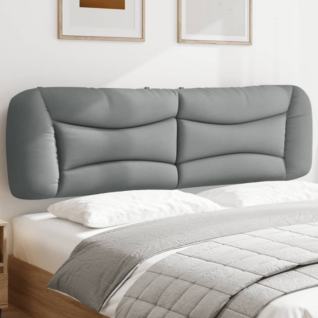 vidaXL Headboard Cushion Light Grey 183 cm King Fabric