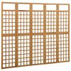 vidaXL 5-Panel Room Divider/Trellis Solid Fir Wood 201.5x180 cm