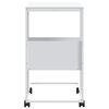 vidaXL Side Table with Wheels White 55x36x63.5 cm Engineered Wood