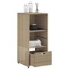 vidaXL Garden Storage Cabinet Beige 50x55x115 cm Poly Rattan