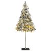 vidaXL Artificial Christmas Tree 300 LEDs&Ball Set&Flocked Snow 210 cm