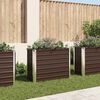 vidaXL Garden Raised Bed Brown 100x40x77 cm Galvanised Steel