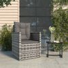 vidaXL Garden Armchair with Cushions Grey Poly Rattan