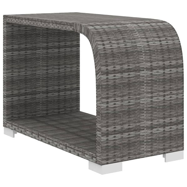 vidaXL 8 Piece Garden Lounge Set with Cushions Poly Rattan Grey
