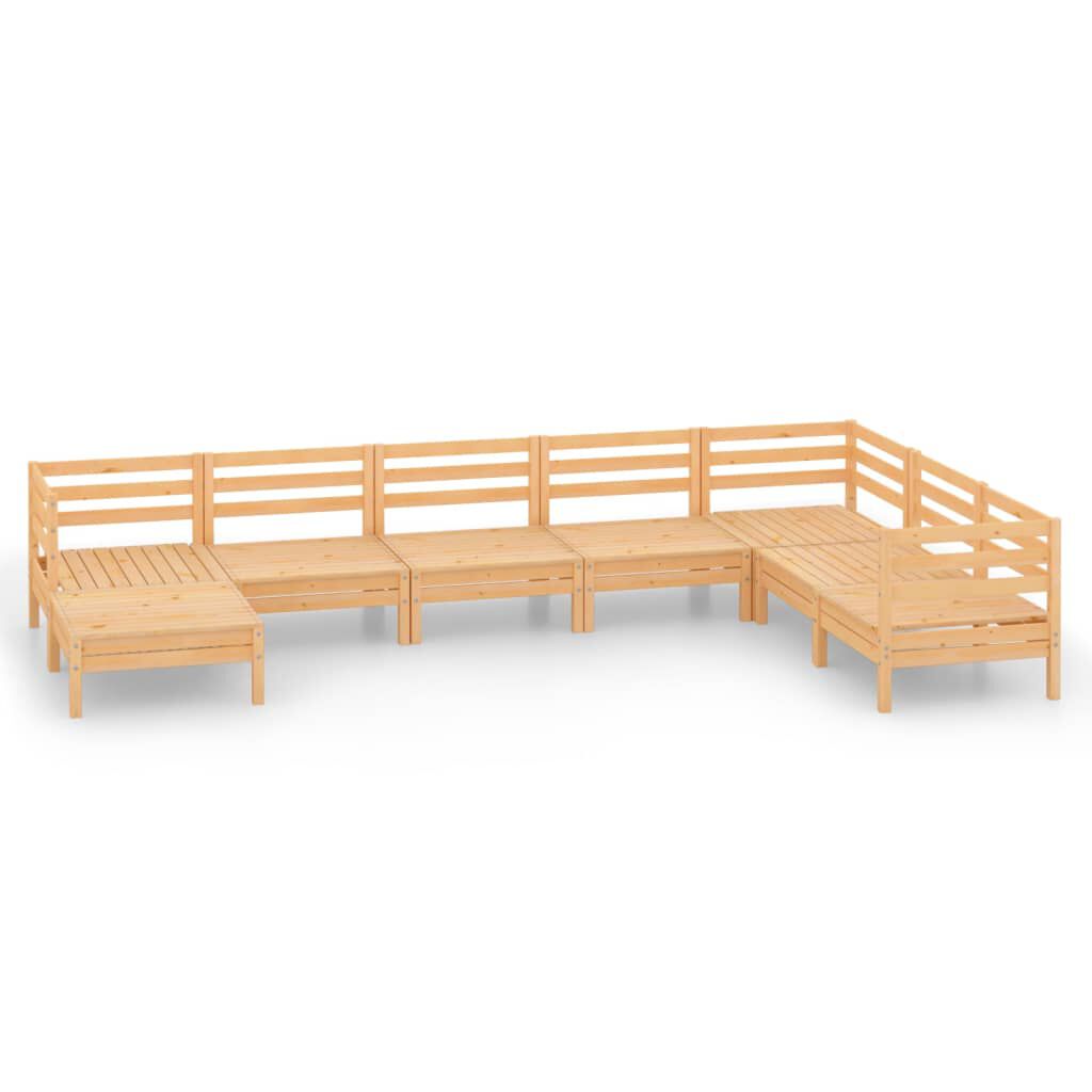 vidaXL 8 Piece Garden Lounge Set Solid Wood Pine