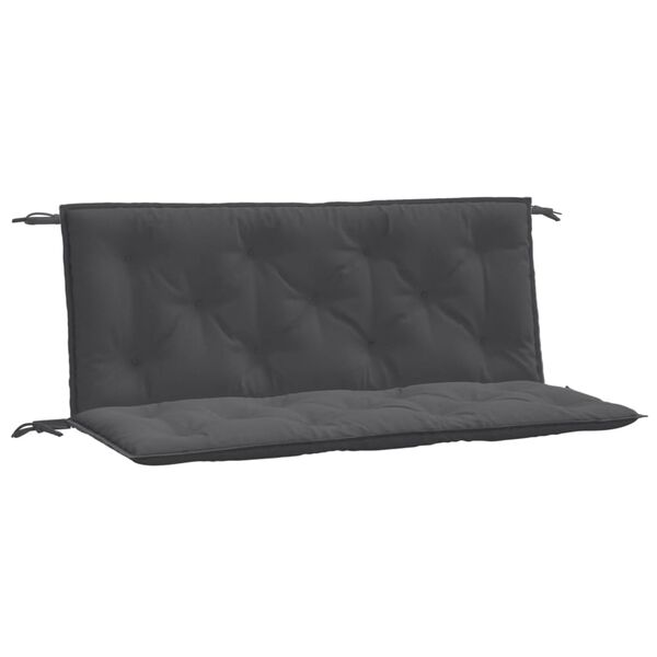 vidaXL Garden Bench Cushions 2 pcs Melange Anthracite 120x50x7 cm Fabric