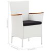 vidaXL 9 Piece Outdoor Dining Set Poly Rattan White
