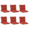 vidaXL Lowback Chair Cushions 6 pcs Melange Red 100x50x7 cm Fabric
