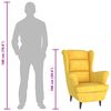 vidaXL Armchair Mustard Yellow Velvet