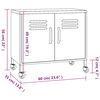 vidaXL Storage Cabinet White 60x35x56 cm Steel
