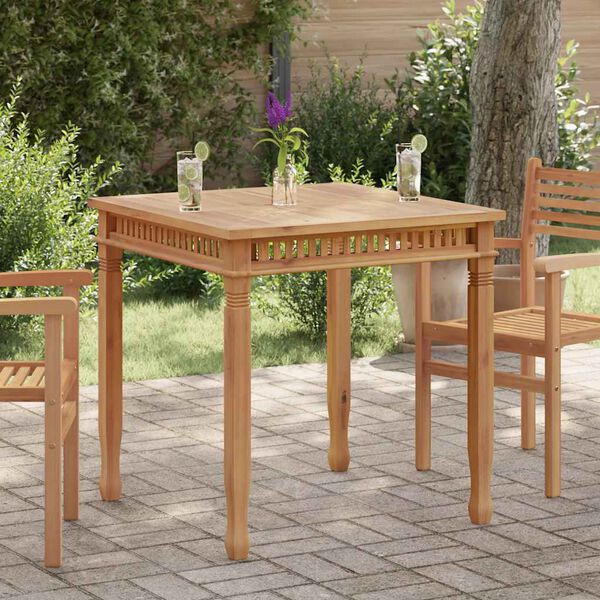 vidaXL Garden Dining Table 80x80x80 cm Solid Teak Wood