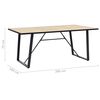 vidaXL Dining Table Oak 200x100x75 cm MDF