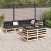 vidaXL 8 Piece Garden Sofa Set with Cushions Solid Wood Pine