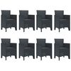 vidaXL Garden Dining Set 9 pcs Anthracite Polypropylene