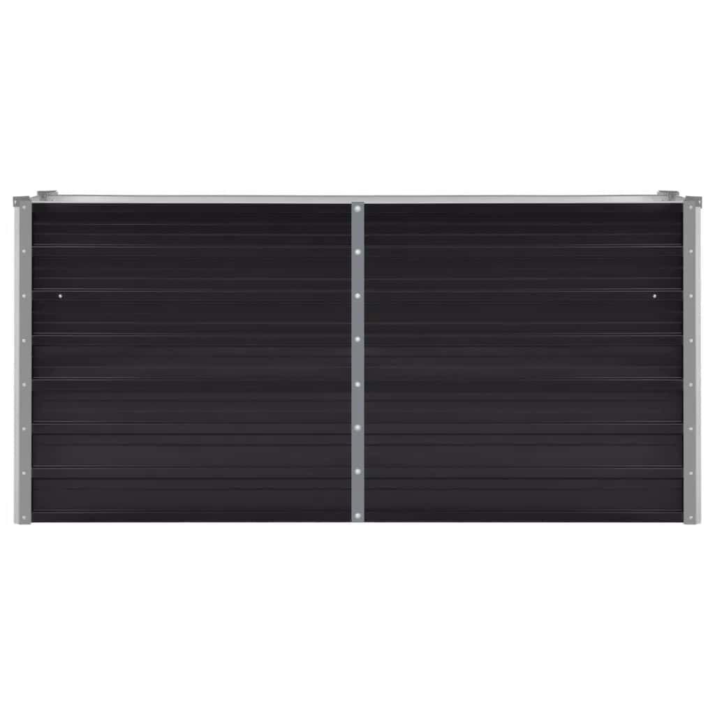 vidaXL Garden Raised Bed Anthracite 160x40x77 cm Galvanised Steel