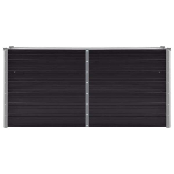 vidaXL Garden Raised Bed Anthracite 160x40x77 cm Galvanised Steel