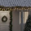 vidaXL Christmas Icicle Lights 100pcs Warm White Acrylic