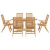 vidaXL Garden Dining Set 7 pcs Brown Solid teak wood